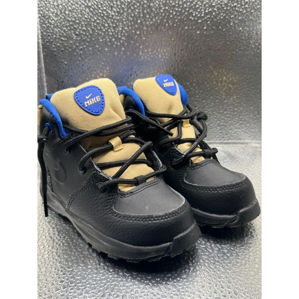 Nike‎ Manoa LTR Toddler Boots Black Blue Tan BQ5374-003 Size 8C